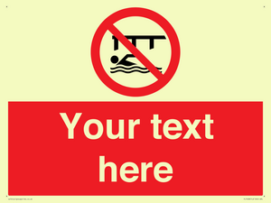 Custom Do not swim in the vicinity of piers